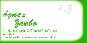 agnes zambo business card